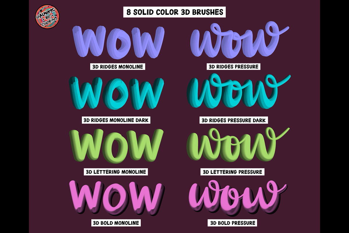 Procreate 3D Soccer Lettering Set, a Brush Add-On by AlwaysBeColoring (Photo 7 of 14)