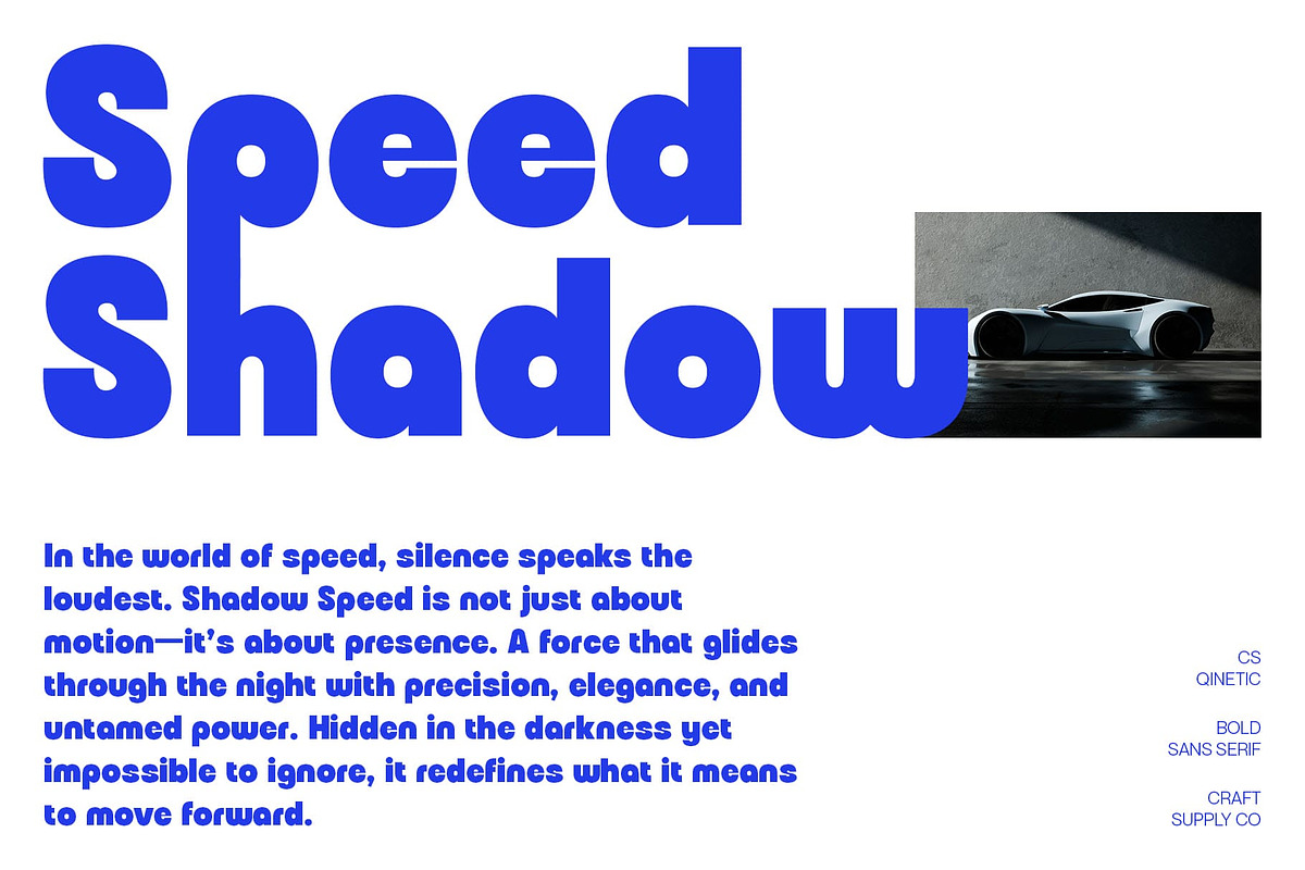 CS Qinetic – Bold Font, a Sans Serif Font by Craft Supply Co. (Photo 6 of 8)