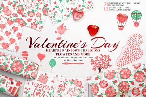 Valentines Element Seamless Pattern
