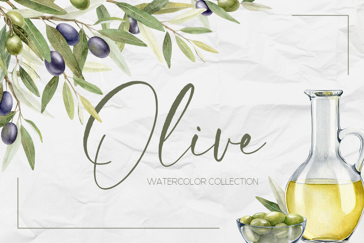 Olive Watercolor Illustrations, a Food Illustration by Fedulova Art (Photo 1 of 14)