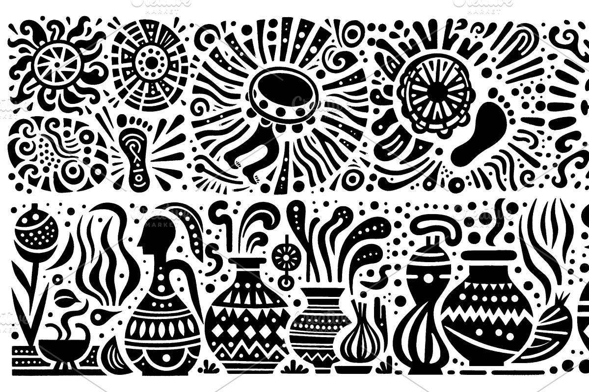 Vintage Wild Animals Folk Art, a Decorative Illustration by devastd (Photo 15 of 28)