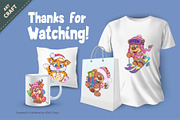 Set of Christmas characters 01, an Animal Illustration by KENO Mascots (Thumbnail 4 of 4)