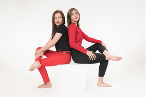Woman mom and daughter sitting with, a Person Photo by Alexander-Piragis