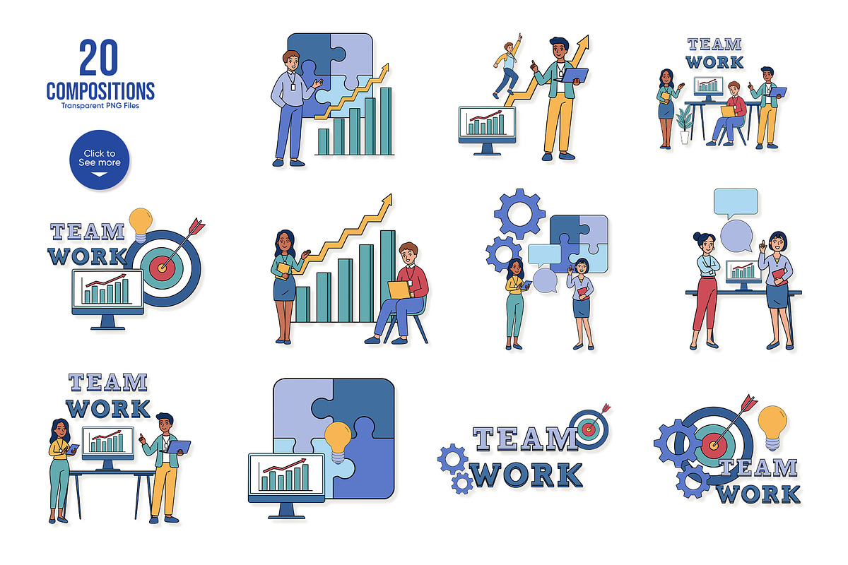 Teamwork Flow – Digital Hand-Drawn, a Work Illustration by CreativeValuation (Photo 3 of 11)