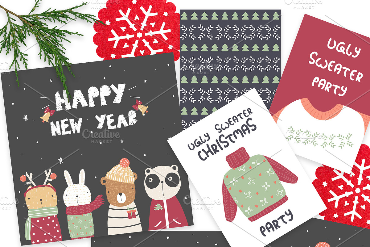 Merry Christmas!, an Animal Illustration by Viktoria Siarova (Photo 5 of 6)