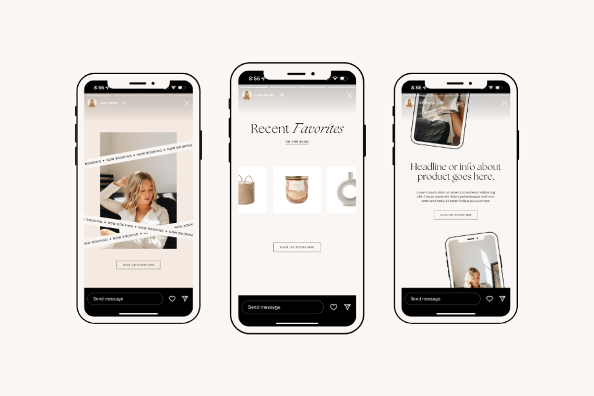 Clean Editorial Instagram Templates, a Social Media Template by Madewest Supply Co. (Photo 4 of 7)