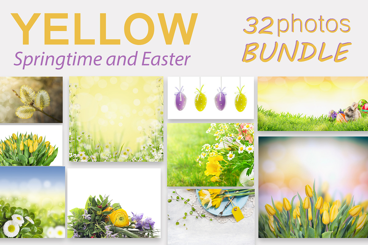 Yellow springtime and Easter BUNDLE, a Background Photo by VICUSCHKA (Photo 1 of 3)