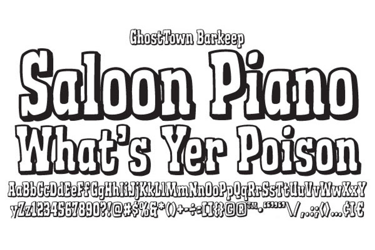 Ghost Town - old west poster font preview 2