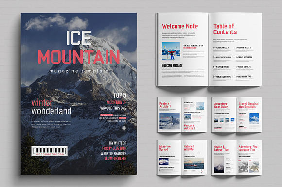 Ice Mountain Magazine Design preview 7