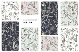 Soft Botanical Pattern Design