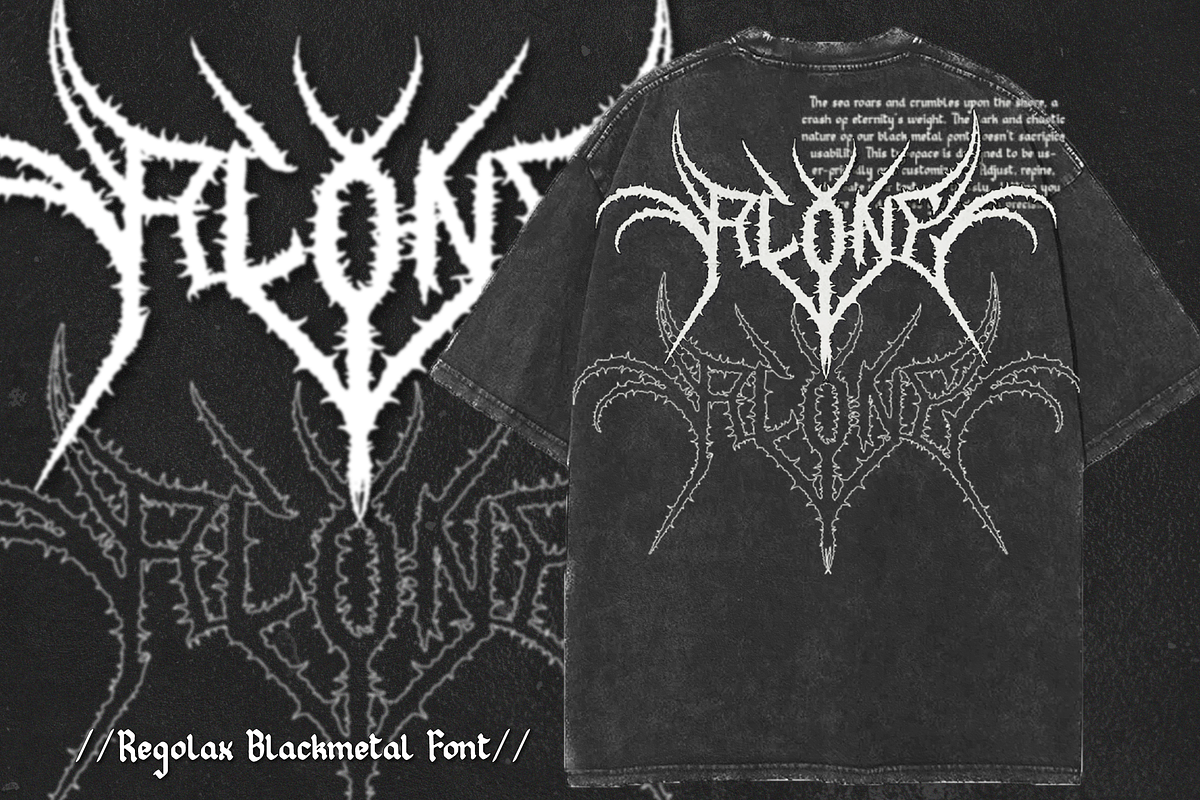 Regolax | Black Metal Font, a Blackletter Font by Denustudios (Photo 9 of 12)