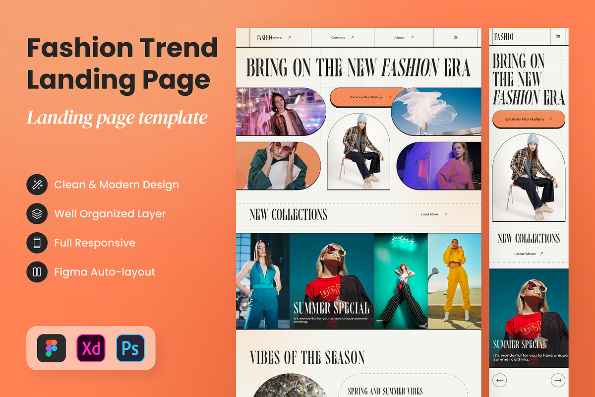 Fashion Trend Landing Page, a Landing Page Template by SLAB! Design (Photo 1 of 4)