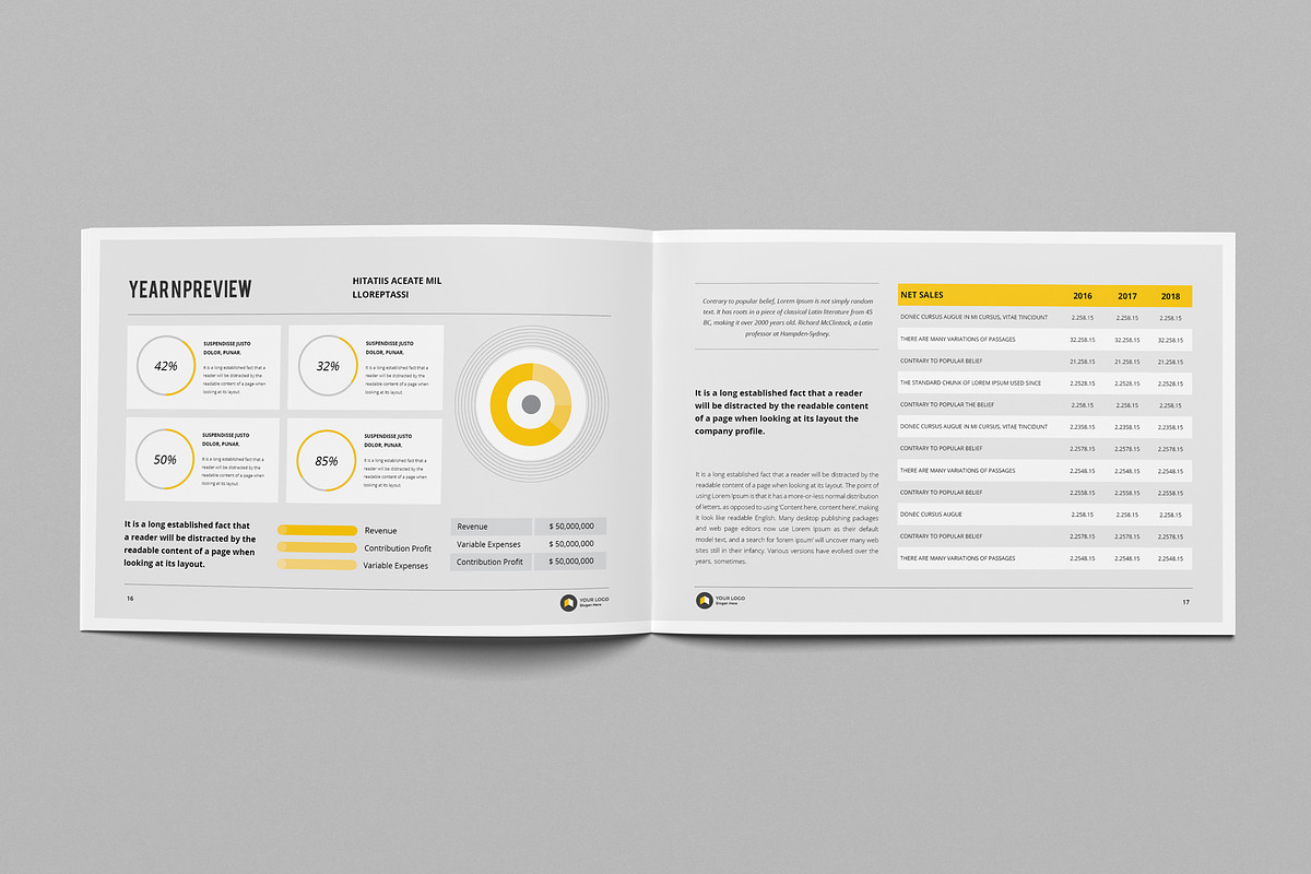 Annual Report Landscape Template, a Print Template by Pro-Gh (Photo 9 of 13)