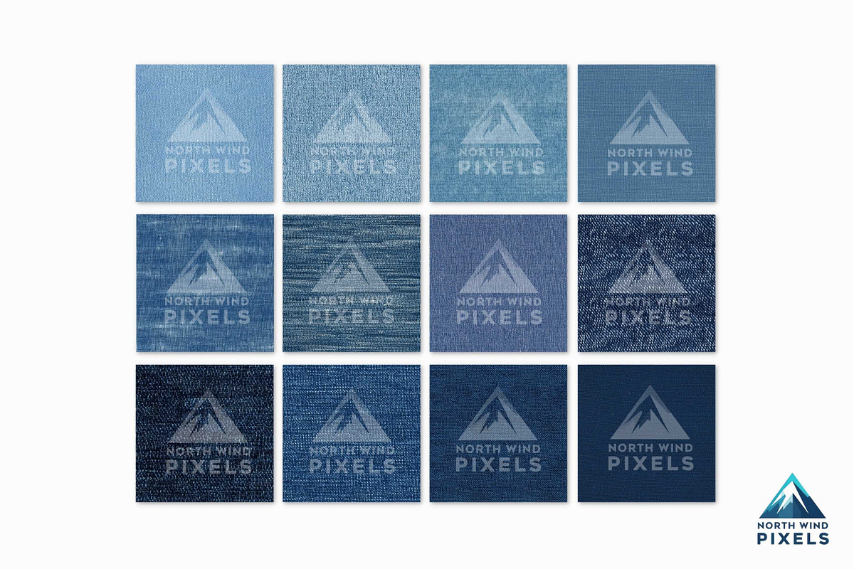 12 Blue Jean Denim Digital Textures, a Texture Graphic by NorthWindPixels (Photo 2 of 4)