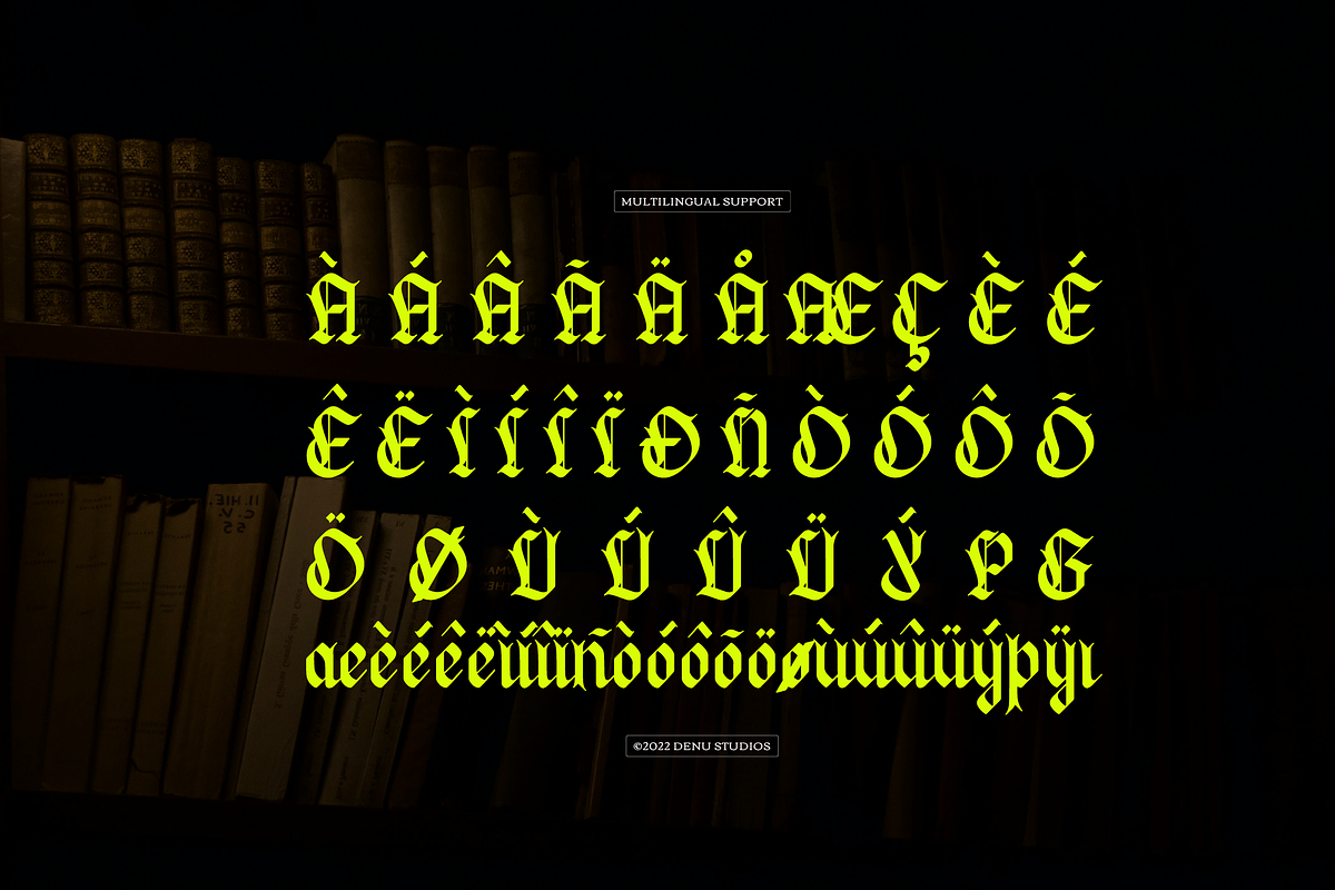 Manthra Klaussa Blackletter Typeface, a Blackletter Font by Denustudios (Photo 11 of 12)