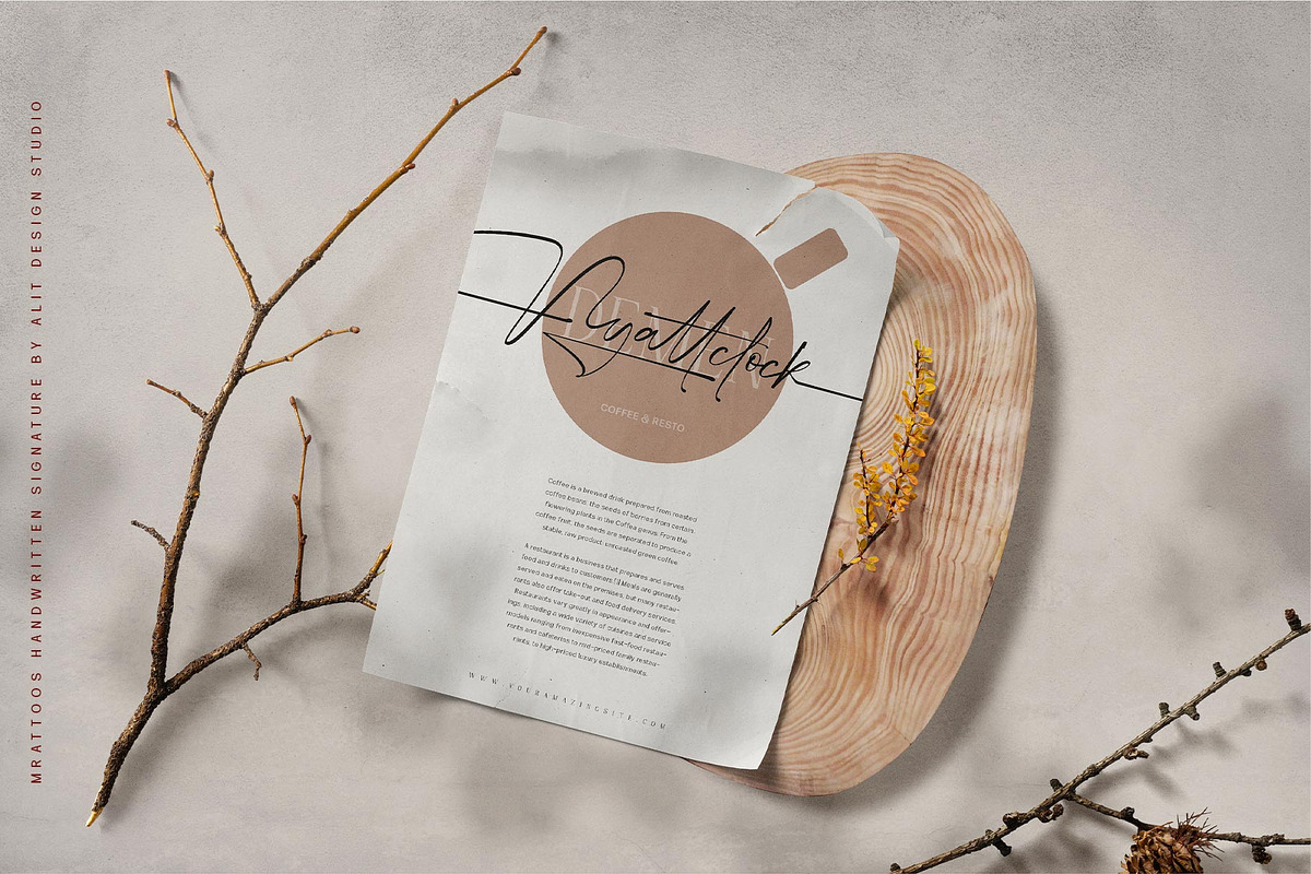 Mrattoos Signature Script Font, a Script Font by alit design (Photo 10 of 15)
