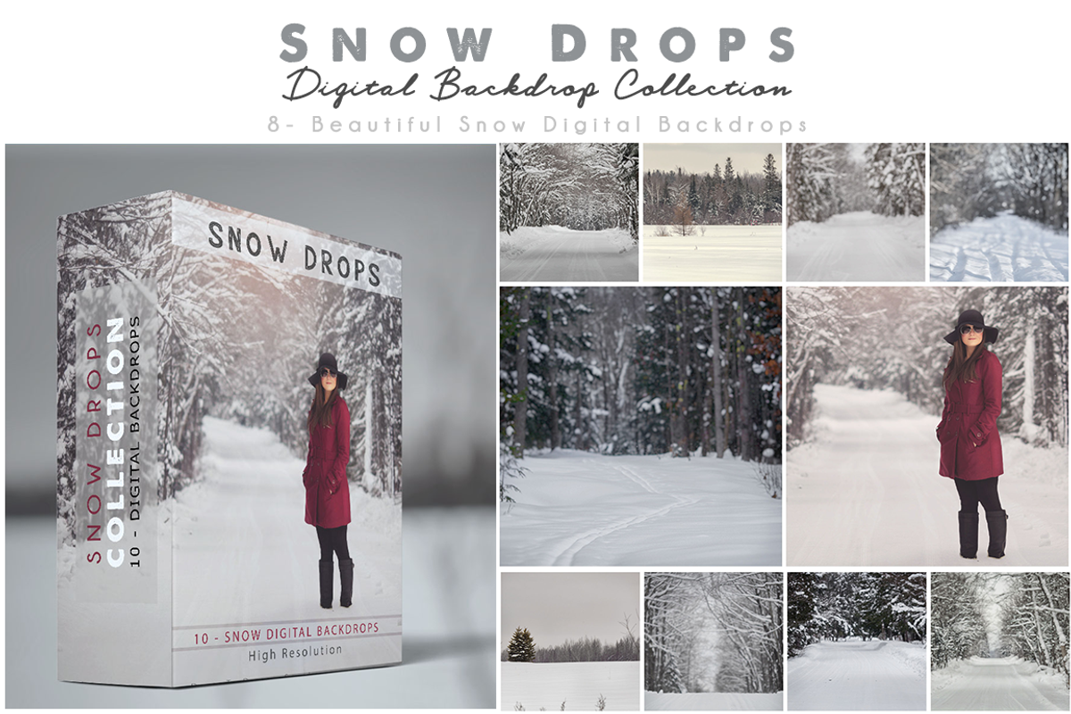 8 - Digital Backdrops - Snow Drops, an Object Graphic by DareToDream (Photo 2 of 2)