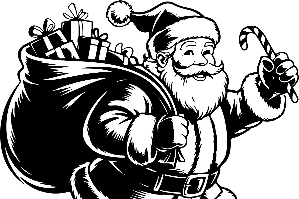Vintage Santa Clipart Bundle, an Object Illustration by Gaye Art (Photo 6 of 14)