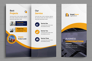 Construction Trifold Brochure Layout