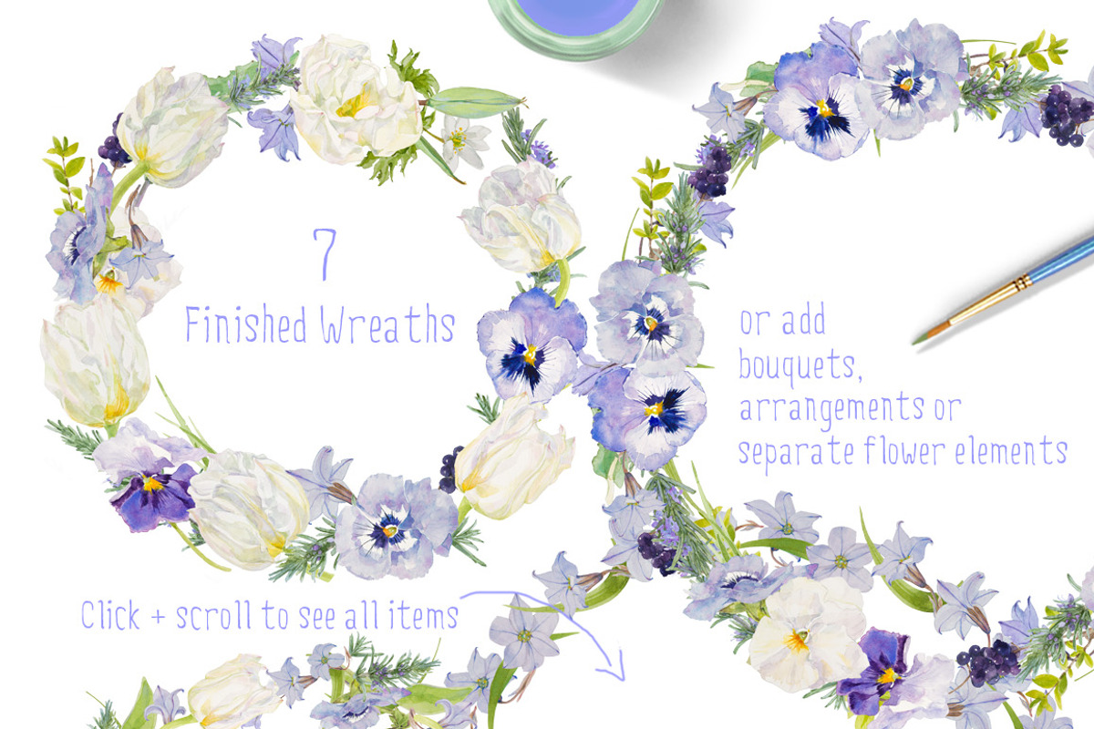 Watercolor Design Pack-Blue Skies, an Illustration by watercolorwild.graphics (Photo 5 of 11)