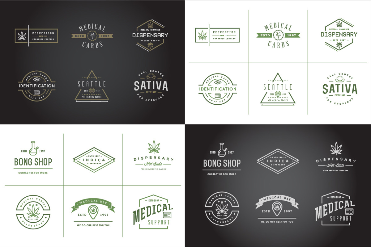 Awesome Cannabis Logotype Templates, a Branding & Logo Template by Ckybe's Corner (Photo 3 of 6)