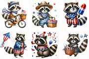 4th of July Raccoon Clipart, an Illustration by OK Design (Thumbnail 5 of 5)