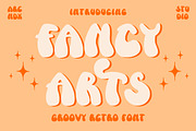 Fancy Arts - Groovy Retro Font, a Font by Arendxstudio (Thumbnail 1 of 9)
