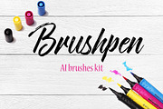 Brushpen pack for AI, a Brush Add-On by Leo Studio Design Lab (Thumbnail 1 of 4)
