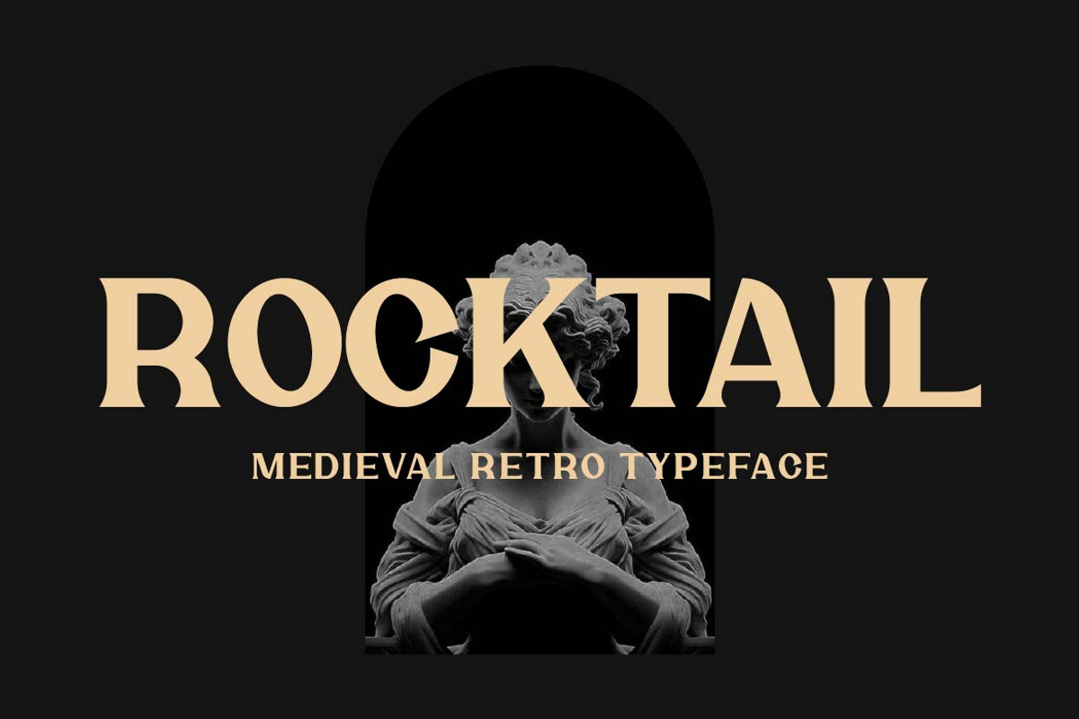 Rocktail – Retro Serif Display Font, a Serif Font by Artiveko (Photo 8 of 8)