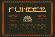 FUNDER - Vintage Handdrawn Font, a Font by Rightwheels (Thumbnail 1 of 10)