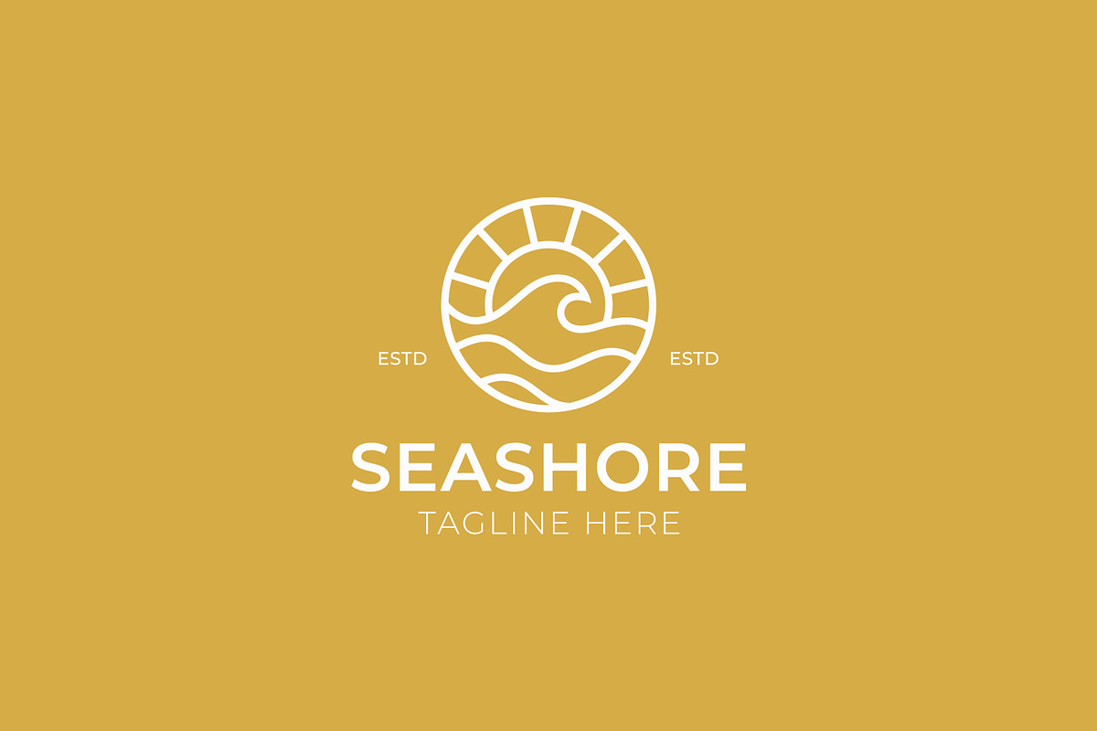 Wave Ocean Seashore Beach Logo Badge, a Branding & Logo Template by Signatoro (Photo 3 of 3)