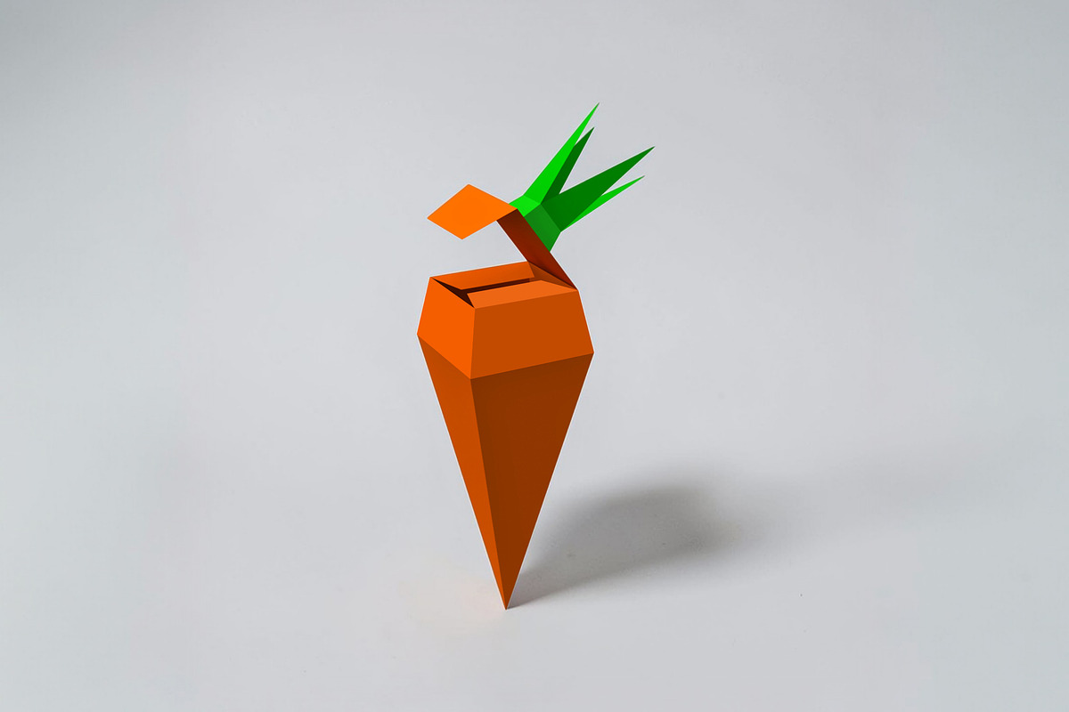 Carrot favor - 3d papercraft, a Print Template by PAPER amaze (Photo 2 of 3)