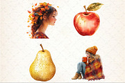 Watercolor Elegant Autumn Clipart, an Illustration by Rose Art (Thumbnail 3 of 4)