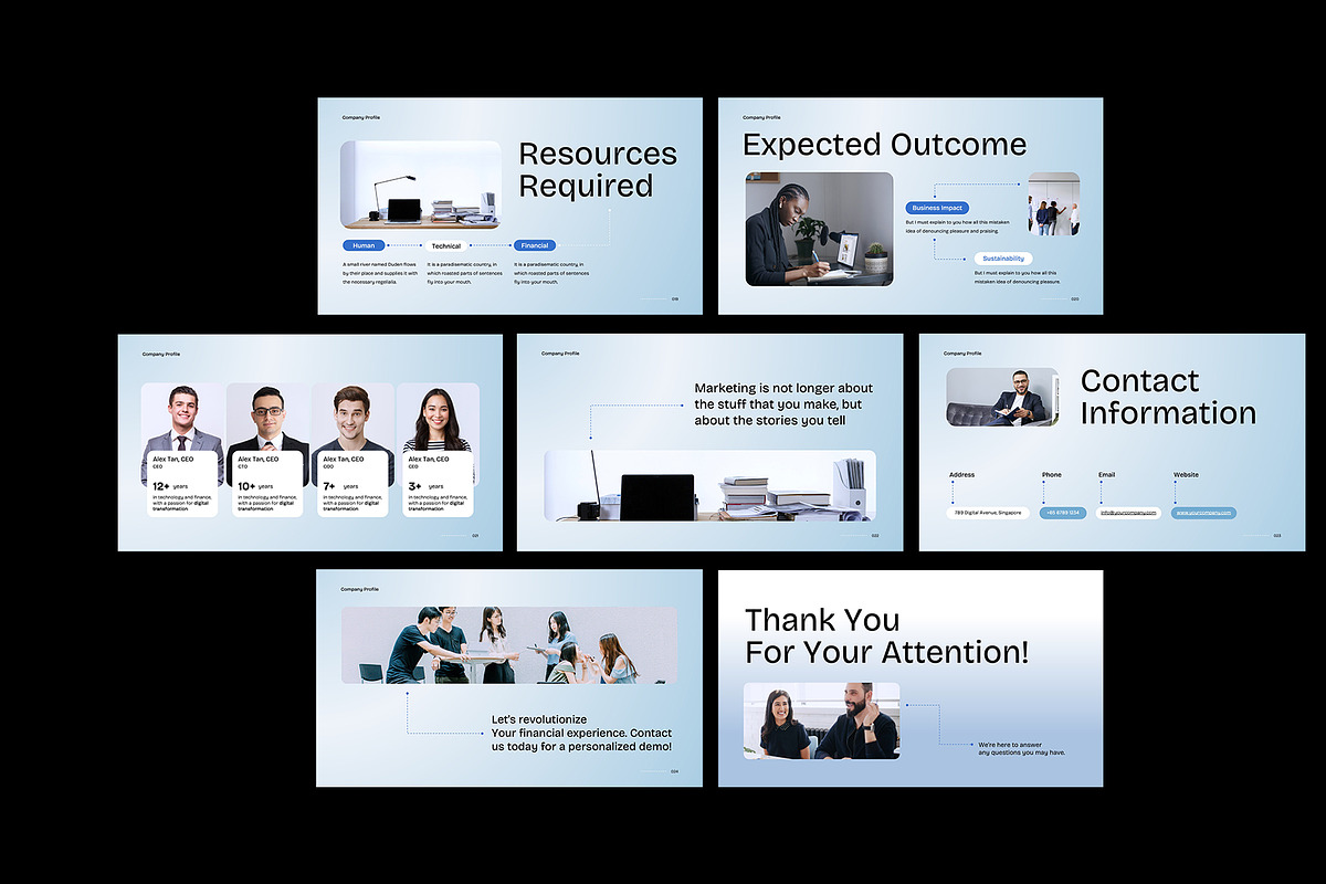 Navy Gradient Project Proposal PPT, a Presentation Template by Neermana (Photo 4 of 4)