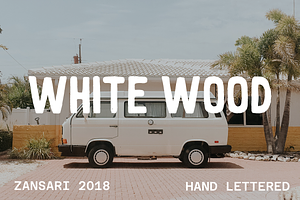 White Wood Hand Drawn Font