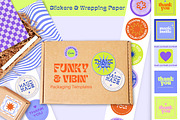 Funky Sticker & Wrapping Templates, a Stationery Template by Hell Yeah Designs (Thumbnail 1 of 9)