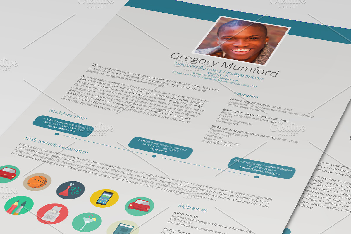 Dive CV/Resume, a Resume Template by Valeur Design (Photo 2 of 4)