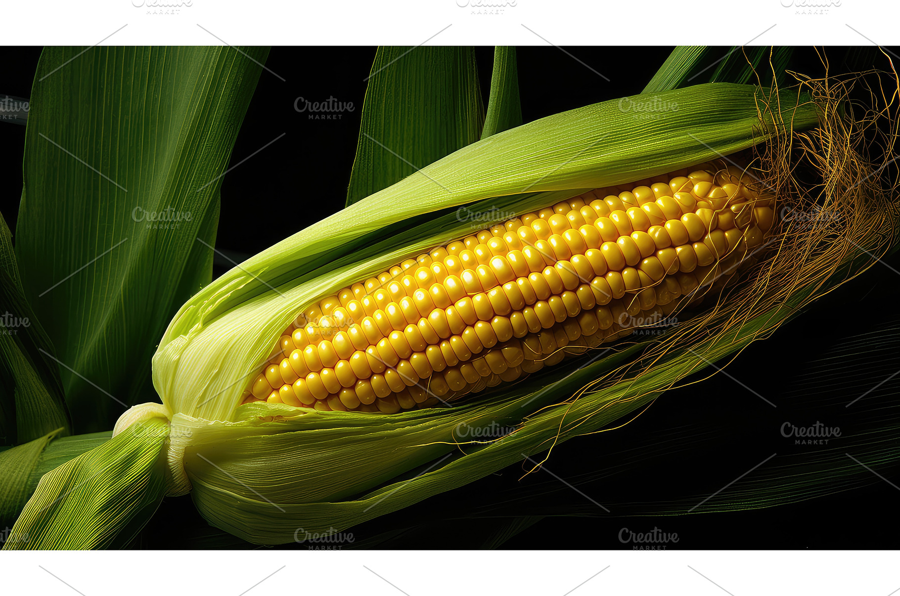 husk ear of corn ai generated, a Nature Photo by pikepicture