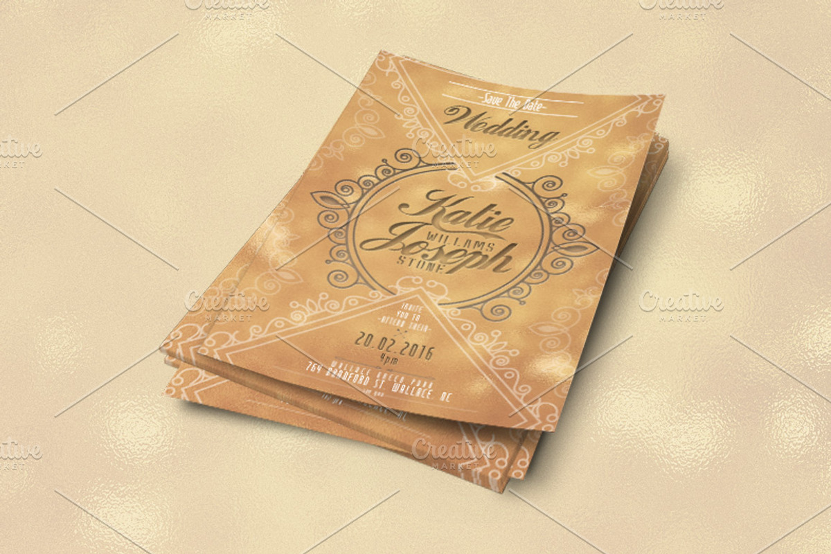 Vintage Wedding Invitation, an Invitation Template by Tiaga (Photo 2 of 3)