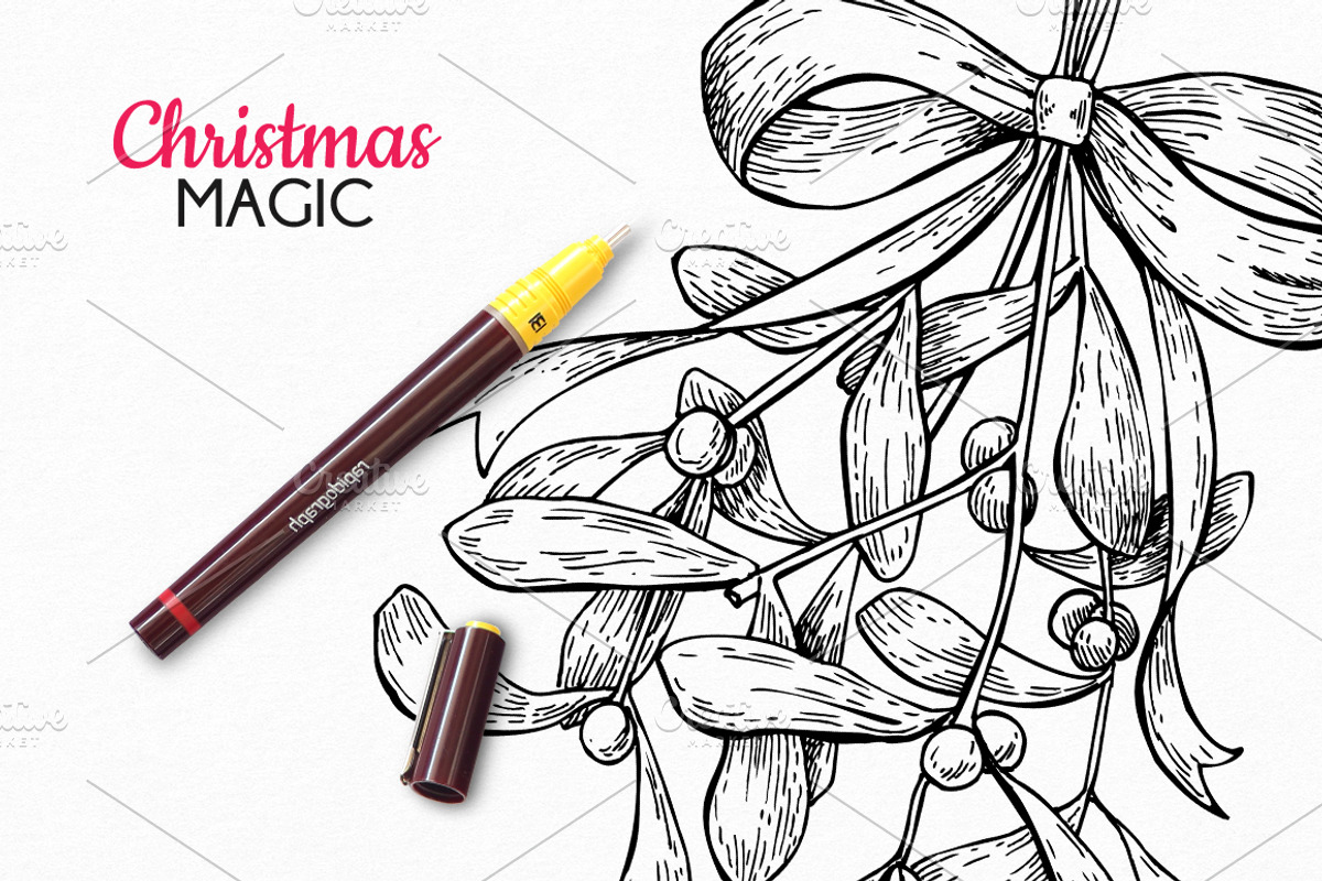 Christmas Hand Drawn Elements Set, a Decorative Illustration by Epine (Photo 4 of 4)