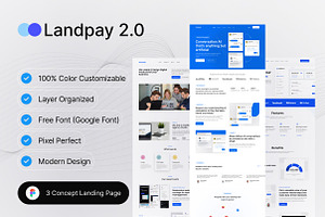 Landpay 2.0 - Landing Page UI-Kit, an UI Kit Template by mz-studio