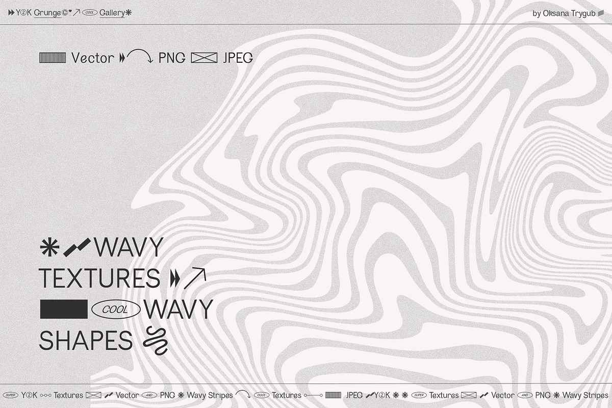Wavy Stripe Texture & Distorted Line, a Texture Graphic by Oksana Trygub (Photo 11 of 14)