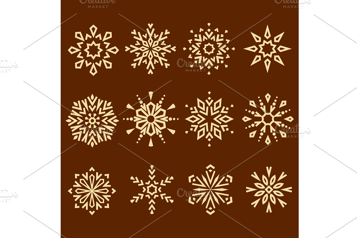 Snowflakes icon collection. Graphic, an Object Illustration by RODINA (Photo 1 of 3)