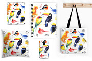 Original watercolor bird, an Animal Illustration by Tanor (Thumbnail 3 of 3)