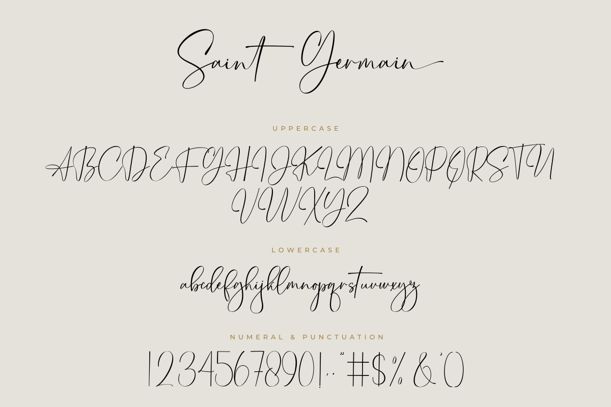 Saint Germain – Handwritten Font, a Script Font by Fikryal Studio (Photo 13 of 15)
