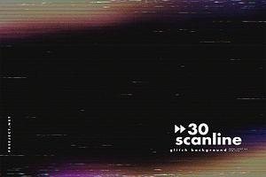 30 Scan Lines Glitch Background