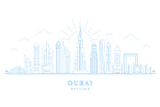 Dubai - Skyline, an Outline Icon by Uniko Studio (Thumbnail 4 of 6)