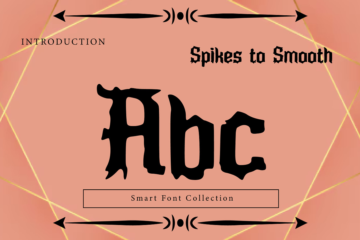 Spikes to Smooth, a Blackletter Font by Wow Magic
