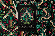 Mystic Forest Dark Floral Bundle, an Animal Illustration by Red Ink (Thumbnail 1 of 9)