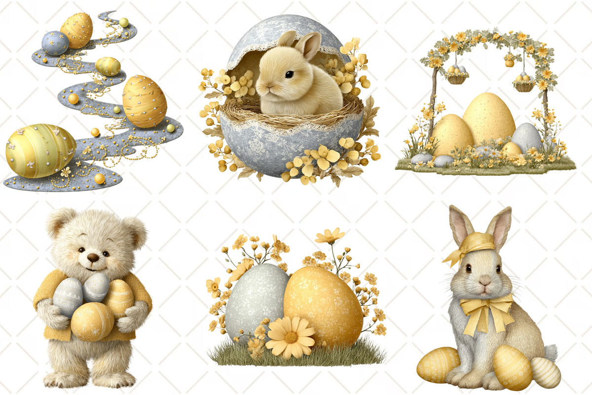 Whimsical Easter Clipart, an Illustration by Black Bird Studio (Photo 4 of 5)